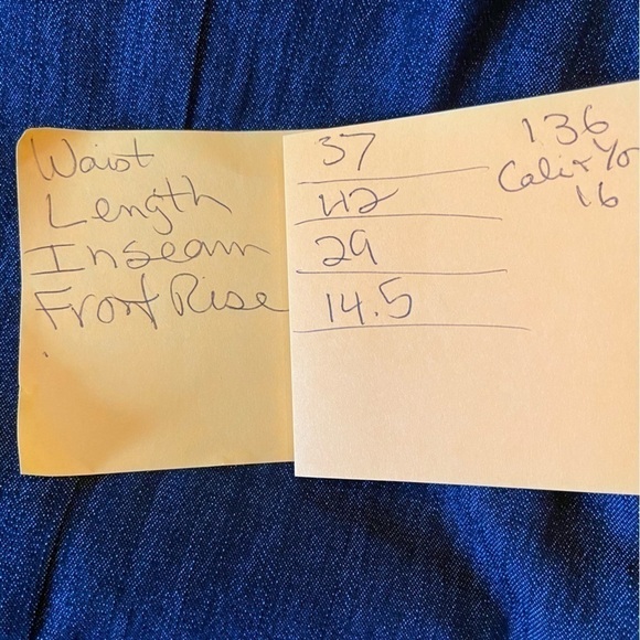 CALI and York straight leg size 16 jeans with elastic at waist band in back - Picture 2 of 7